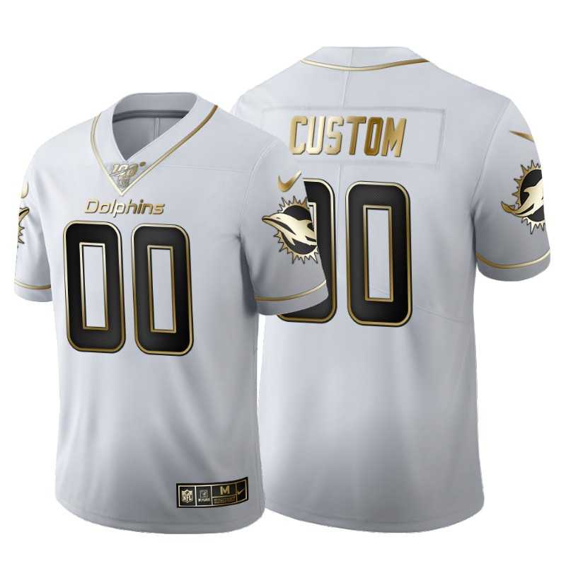 Customized Men's Nike Dolphins White Golden Edition 100th Season Vapor Untouchable Limited Jersey,We sell and wholesale Customized Men's Nike Dolphins White Golden Edition 100th Season Vapor Untouchable Limited Jersey on line form chian!